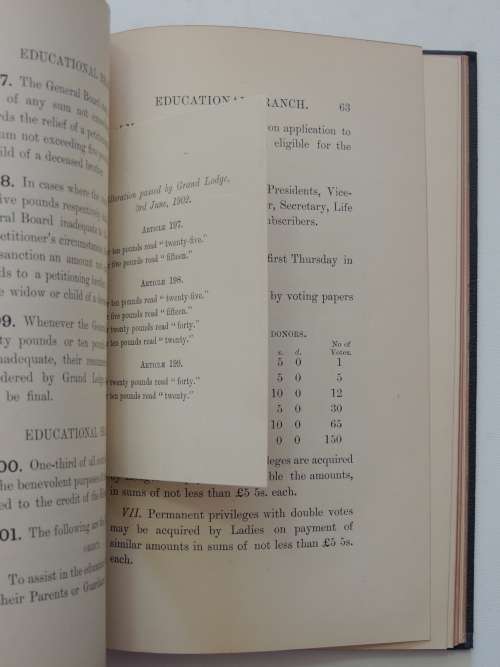 Grand Lodge Of Mark Master Masons - Constitutions & Regulations - Charles Fitzgerald Matier 1895