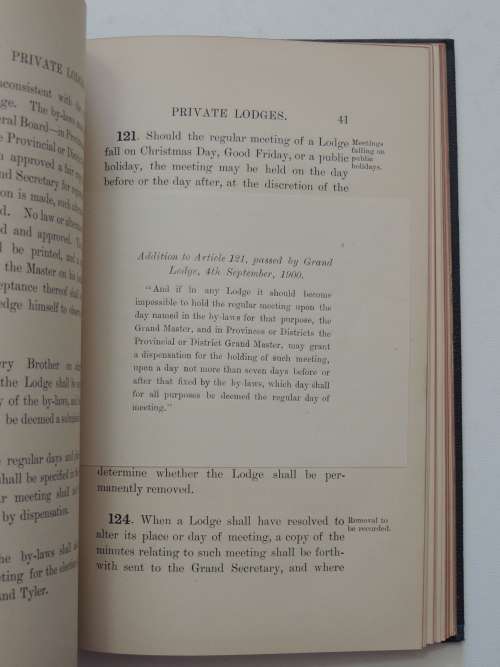Grand Lodge Of Mark Master Masons - Constitutions & Regulations - Charles Fitzgerald Matier 1895