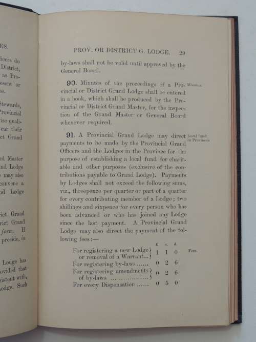 Grand Lodge Of Mark Master Masons - Constitutions & Regulations - Charles Fitzgerald Matier 1895