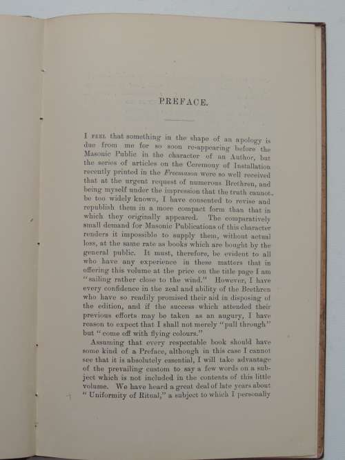 Notes On The Ceremony Of Installation - Henry Sadler 1889