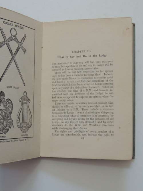 Unwritten Laws In Freemasonry - Br `Hazlitt` P.M.  1925