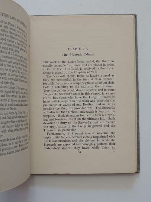 Unwritten Laws In Freemasonry - Br `Hazlitt` P.M.  1925
