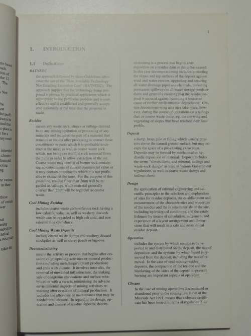 Guidelines For Environmental Protection,Engineering Design, Operation & Closure Of Metalliferous, ..