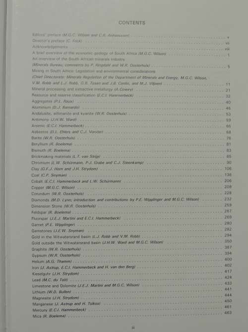 The Mineral Resources Of South Africa- ed. M.G.C. Wilson & C.R. Anhaeusser