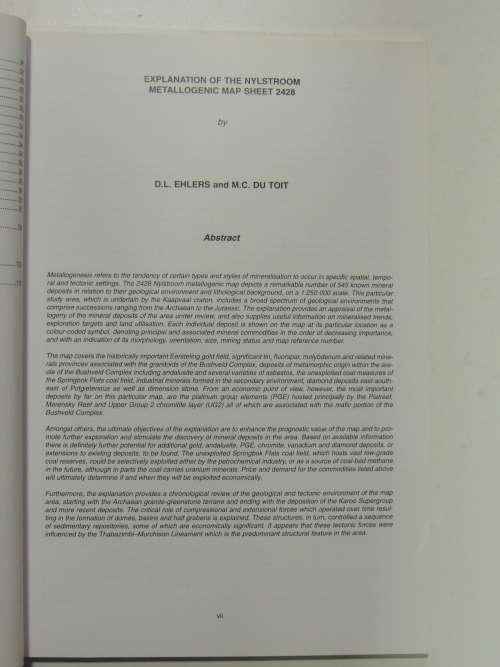 Explanation Of The Nylstroom Metallogenic Map Sheet 2428 - D.L. Ehlers & M.C. du Toit