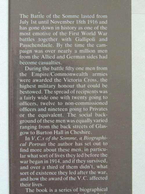 V.C.s Of The Somme - A Biographical Portrait - Gerald Gliddon