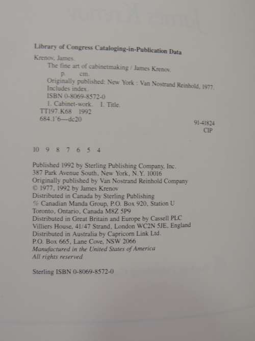 The Fine Art of Cabinetmaking - James Krenov