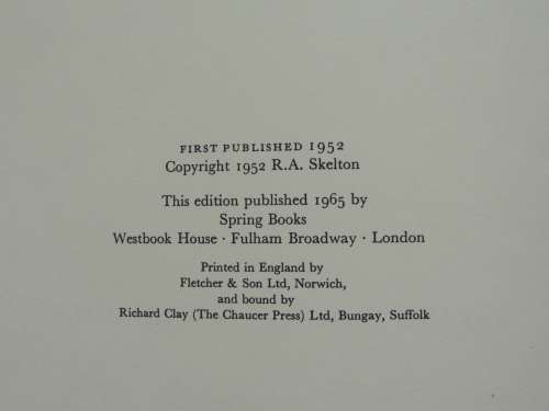 Decrorative Printed Maps Of The 15th To !8th Centuries R. A. Skelton F.S.A.