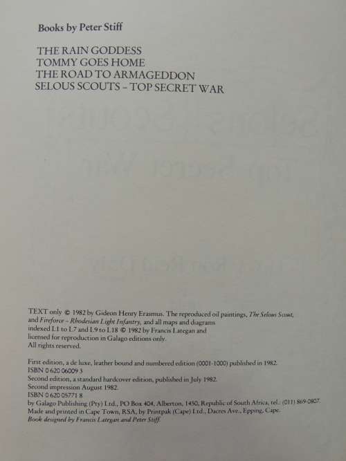 Selous Scouts Top Secret War - Lt Col Ron Reid Daly, Peter Stiff
