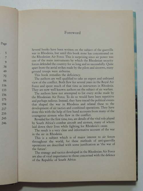 War in the Air Rhodesian Air Force 1935-1980 - Dudley Cowderoy, Roy C Nesbit