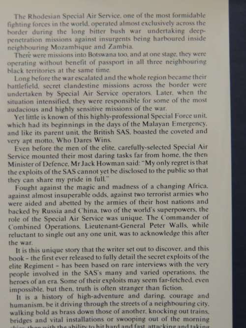 The Elite - The Story of the Rhodesian Special Air Service - Barbara Cole