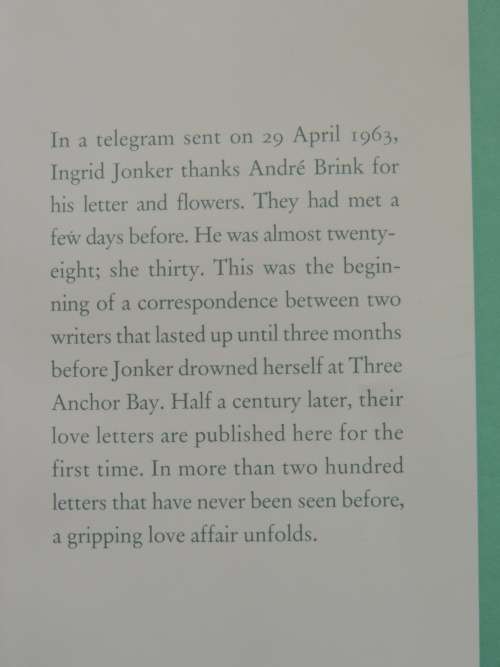 Flame in the Snow, Love letters of Andre Brink & Ingrid Jonker - Francis Gallowy - SIGNEDK Brink