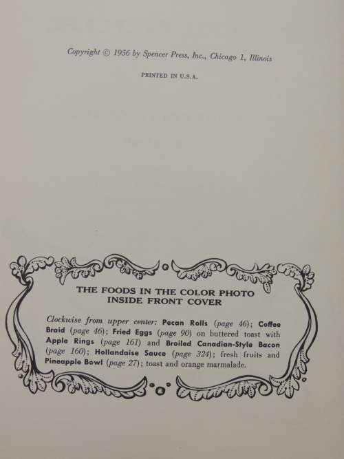 The American Peoples Cookbook, Staff Home Economists, Culinary Arts Institute Melanie De Proft -1956