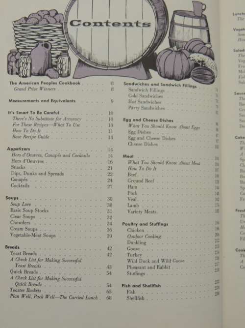 The American Peoples Cookbook, Staff Home Economists, Culinary Arts Institute Melanie De Proft -1956