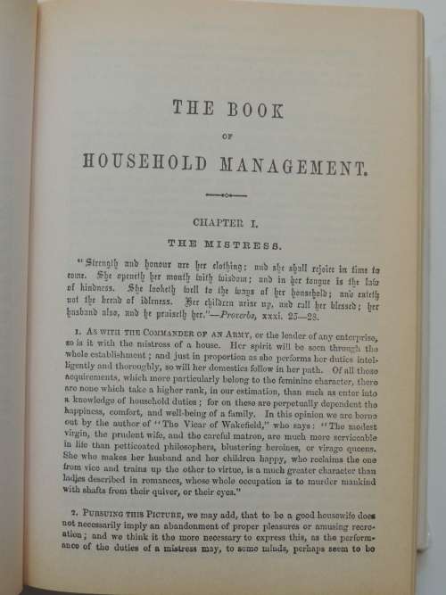 Beeton`s Book of Household ManagementIsabella Beeton - Facsimile Edition, 1986