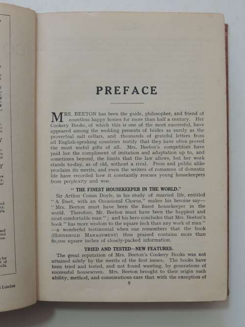 Mrs Beeton`s Cookery Book- Isabella Beeton -1923