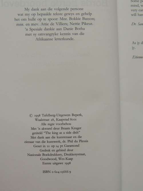 Borde Borde Boordevol - Vehale & Essays oor Kos - Hennie Aucamp