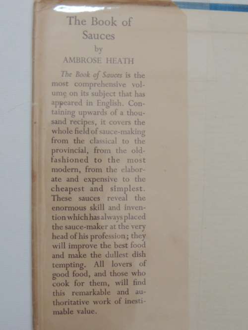 The Book of Sauces  - Ambrose Heath 1st Edition, 1948
