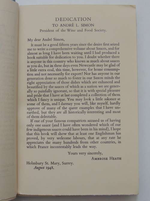 The Book of Sauces  - Ambrose Heath 1st Edition, 1948