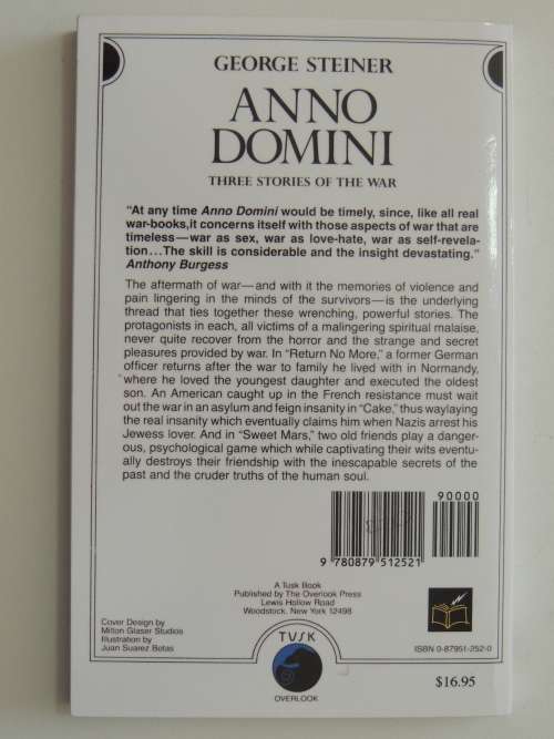 Anno Domini - Three Stories of the War- George Steiner