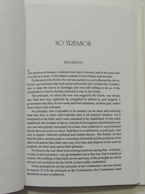 The Lysander Spooner Reader with An Introduction by George H Smith, 1992