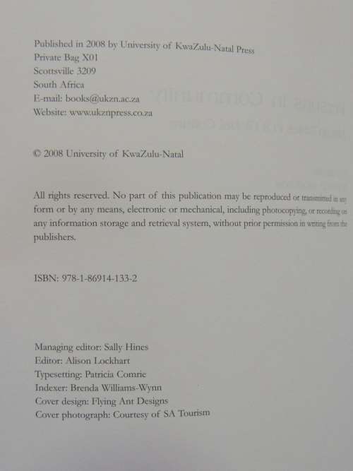Persons in Community - African Ethics in a Culture  Ed Ronald Nicolson