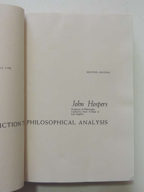 An Introduction to Philosophical Analysis - John Hospers
