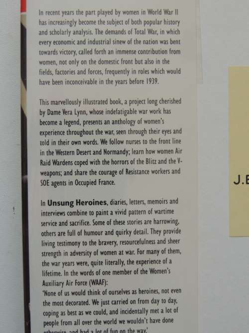 Unsung Heroines - The Women Who Won The WarVera Lynn, Robin Cross & Jenny de Gex