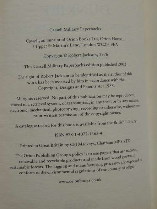 Dunkirk - The British Evacuation, 1940- Robert Jackson