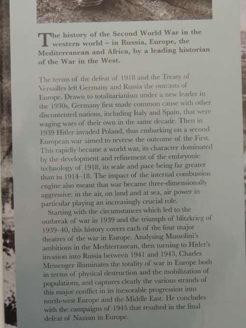 The Second World War In The West  - Charles Messenger