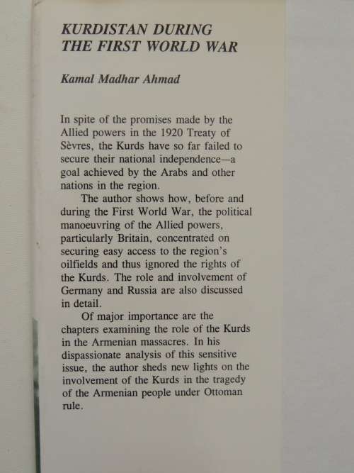 Kurdistan During The First World War - Kamal Madhar Ahmad