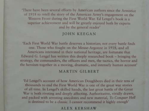 To Conquer Hell - The Battle Of The Meuse Argonne 1918 - Edward G. Lengel