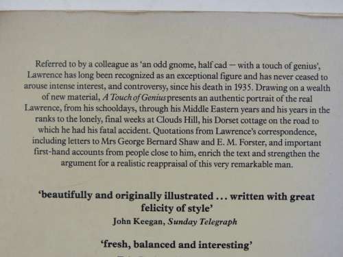 A Touch Of Genius - The Life Of T.E. Lawrence -  Malcolm Brown & Julia Cave