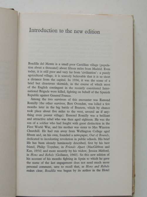 Boadilla - A Personnal Account Of A Battle In Spain - Esmond Romilly