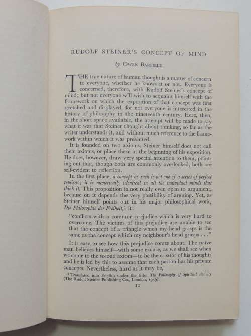 The Faithful Thinker - Centenary Essays on the Work and Thought of Rudolf Steiner - Ed AC Harwood