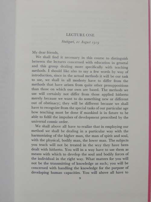 Practical Advice to Teachers, Lectures 1919 - Rudolf Steiner