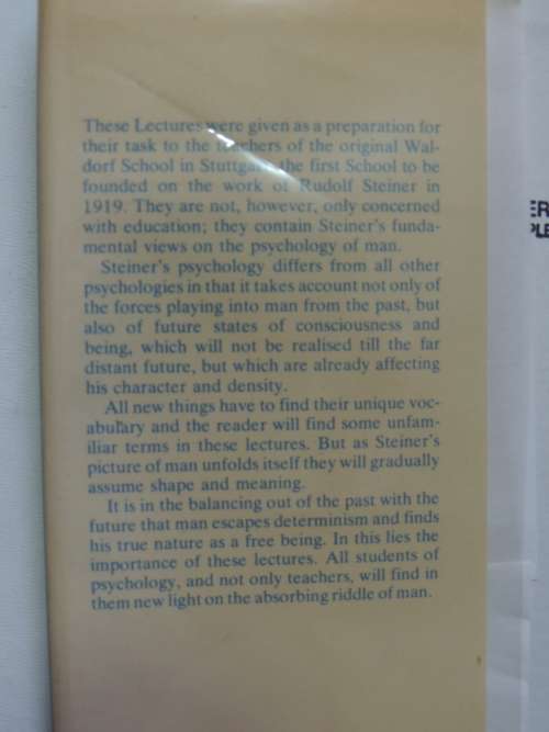 Study of Man - General Education Course, Lectures 1919 Rudolf Steiner