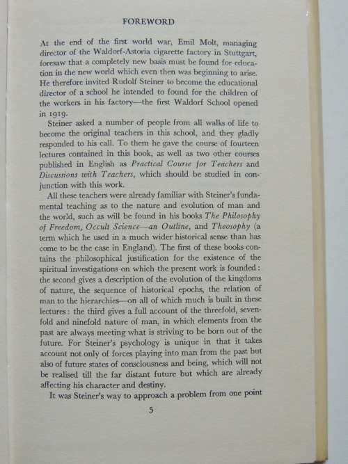 Study of Man - General Education Course, Lectures 1919 Rudolf Steiner