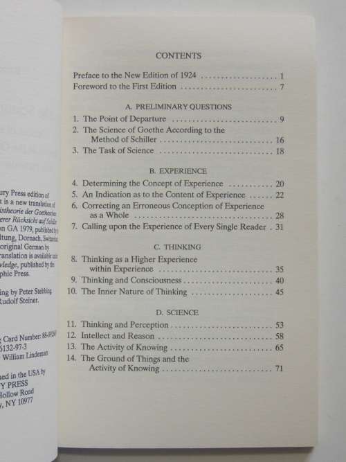 The Science of Knowing,Outline of anEpistemology Implicit in theGoethean WorldView- Rudolf Steiner