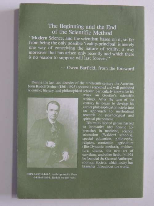 The Origins of Natural Science, Lectures 1922-23 - Rudolf Steiner