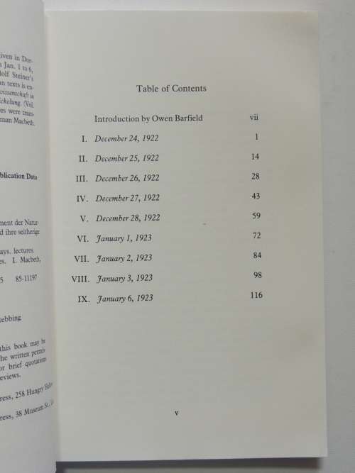 The Origins of Natural Science, Lectures 1922-23 - Rudolf Steiner