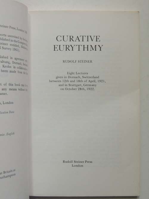 Creative Eurythmy, Lectures 1921-22 - Rudolf Steiner