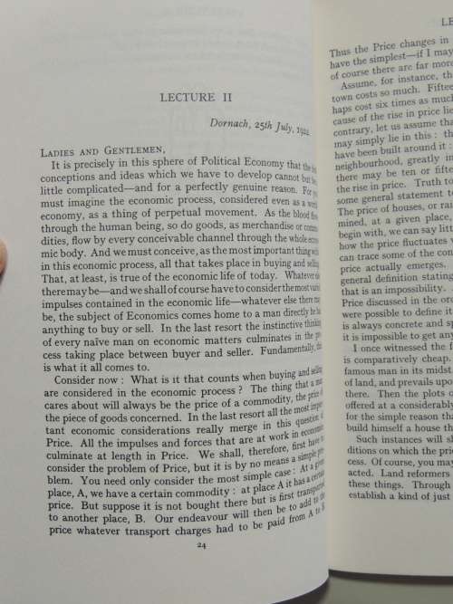 World Economy, The Formation of a Science World Economics, Lectures 1922- Rudolf Steiner