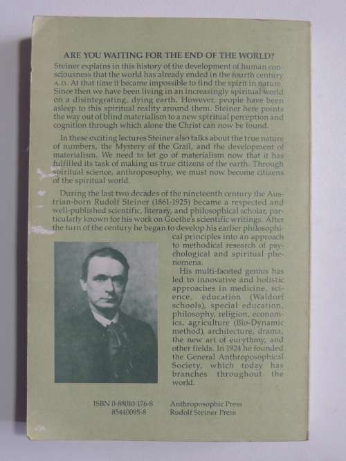 Materialism and the Task of Anthroposophy, Lectures 1921 - Rudolf Steiner