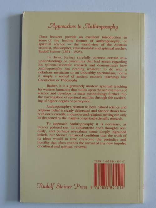 Approaches to Anthroposophy,Human Life from thePerspective of Spiritual Science,1916 -Rudolf Steiner