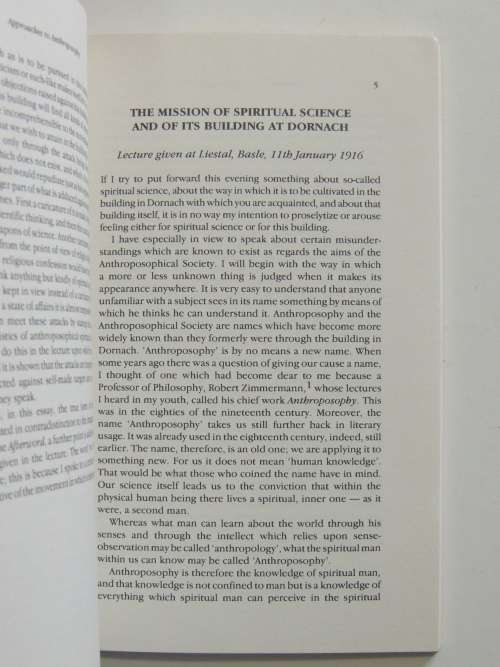 Approaches to Anthroposophy,Human Life from thePerspective of Spiritual Science,1916 -Rudolf Steiner