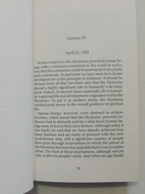 The Easter Festival in the Evolution of the Mysteries, Lectures 1924 - Rudolf Steiner