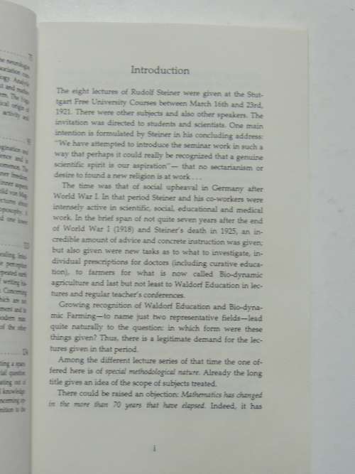 Anthroposophy and Science, Observation Experiment Mathematics, Lectures 1921 - Rudolf Steiner