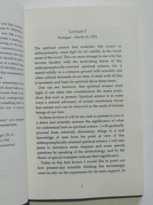 Anthroposophy and Science, Observation Experiment Mathematics, Lectures 1921 - Rudolf Steiner