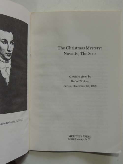 The Christmas Mystery Novalis as Seer - Rudolf Steiner